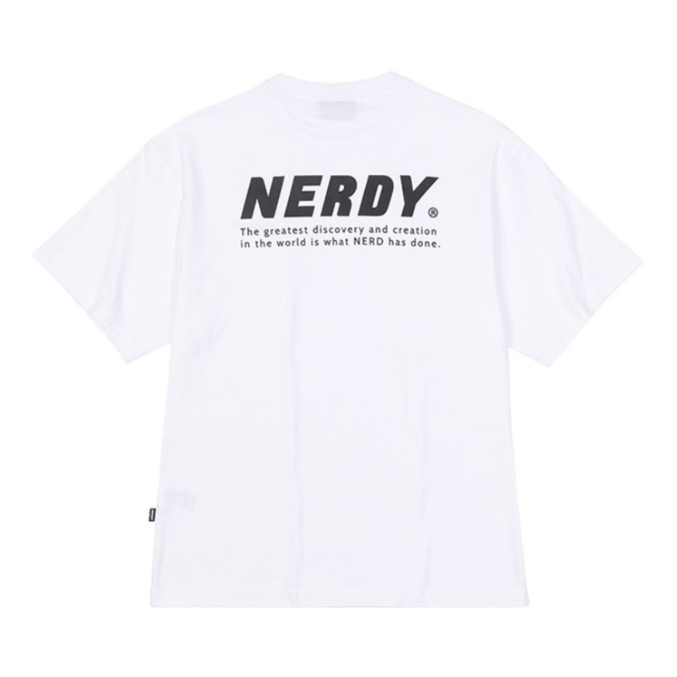 Nerdy 宽松情侣大logo字母印花T恤 男女同款