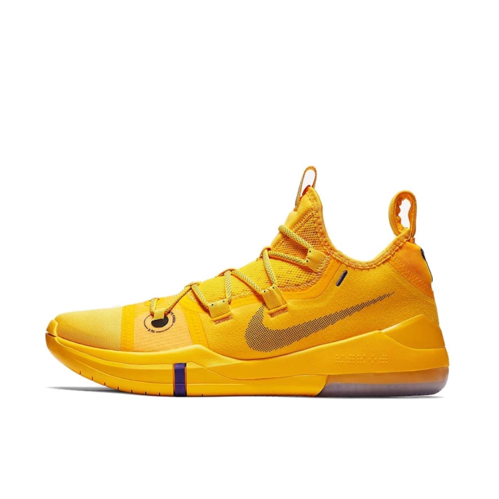 推荐商品：Nike Kobe A.D. Exodus 减震回弹 防滑耐磨 舒适支撑 包裹性 合成革 圆头 织物 百搭 实战 篮球鞋 Lakers Home 湖人黄