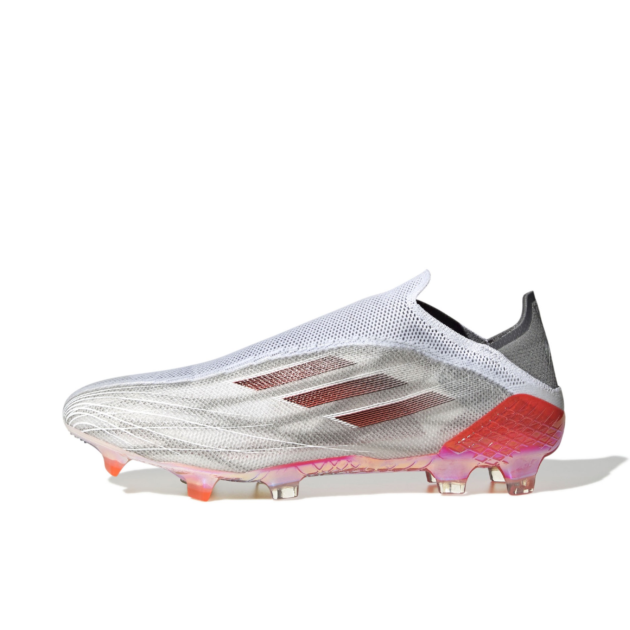 推荐商品：adidas X Speedflow + FG 超顶 胶质长钉 硬天然草场 训练 圆头 足球鞋 灰色/红色