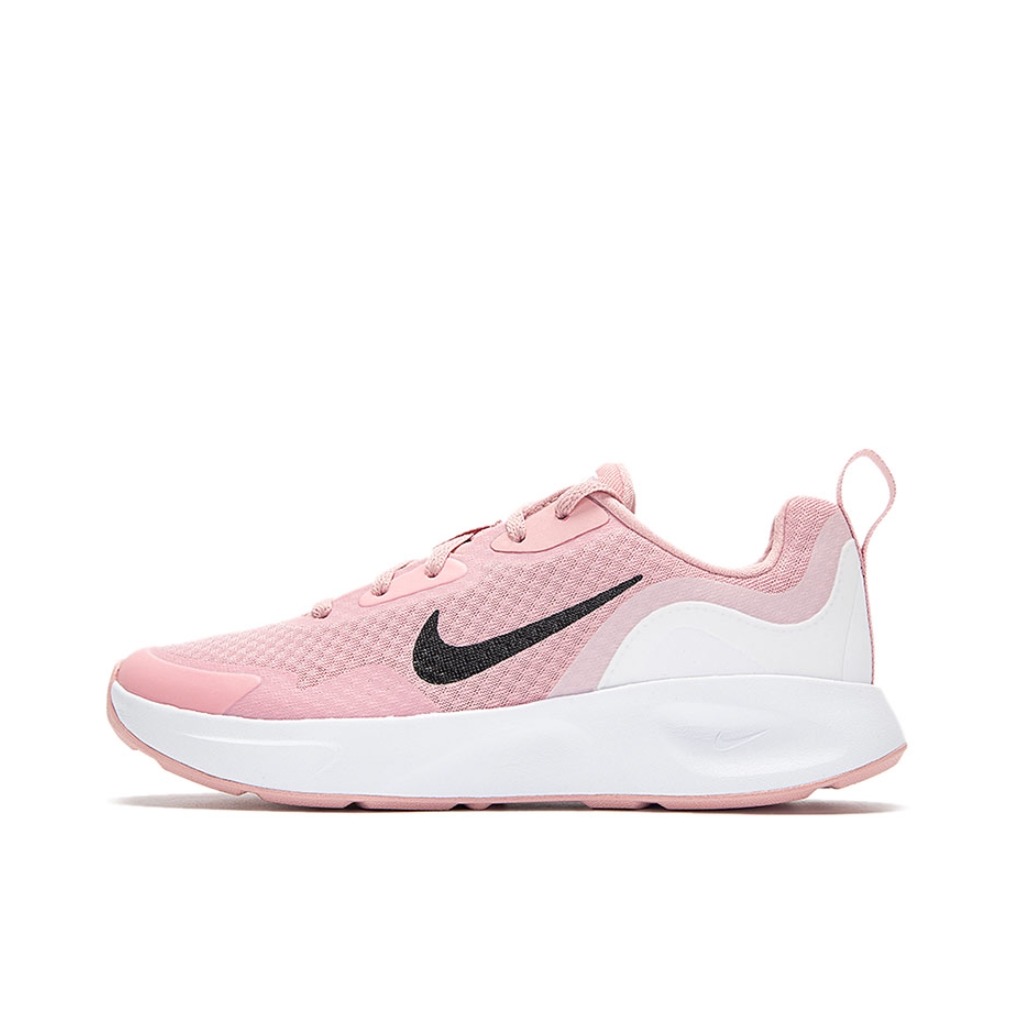 推荐商品：Nike Wearallday 跑鞋 缓震抓地回弹舒适轻便耐磨网面透气织物合成革复古 粉色/白色