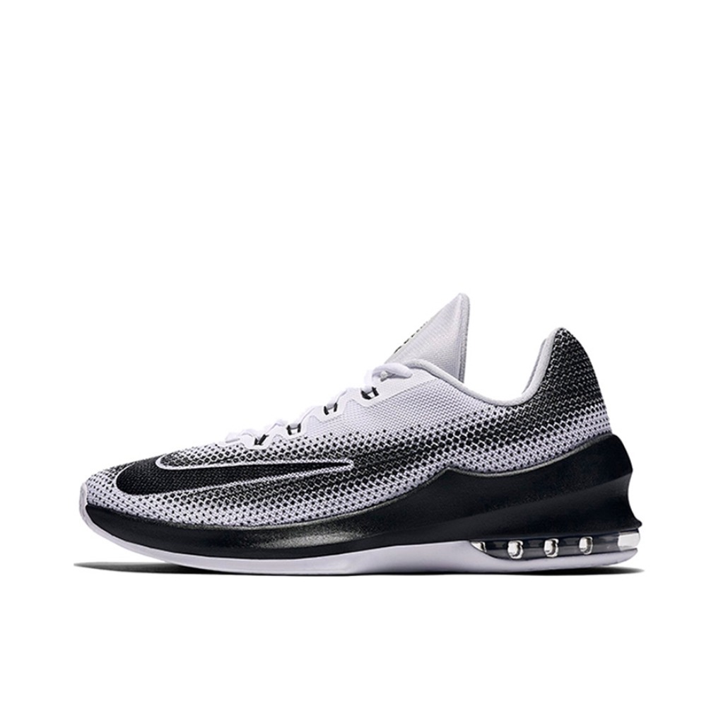 推荐商品：Nike Air Max Infuriate 防滑耐磨 减震支撑 圆头 包裹性 舒适百搭 篮球鞋 White Black 奥利奥