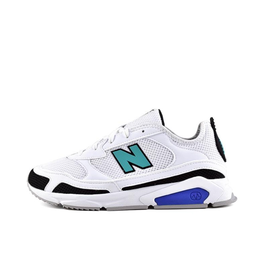 推荐商品：New Balance X-Racer 跑鞋 减震回弹防滑耐磨拼接织物网布透气复古休闲运动圆头 女款/白色/绿色/蓝色
