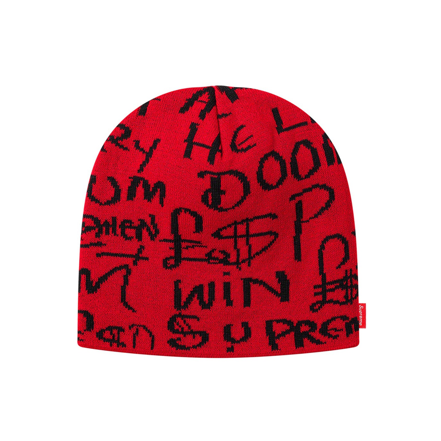 Supreme 满印涂鸦字母保暖针织冷帽