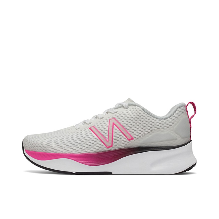 推荐商品：New Balance Cush+ Street Run 跑鞋 防滑耐磨网面透气舒适轻便复古 白粉
