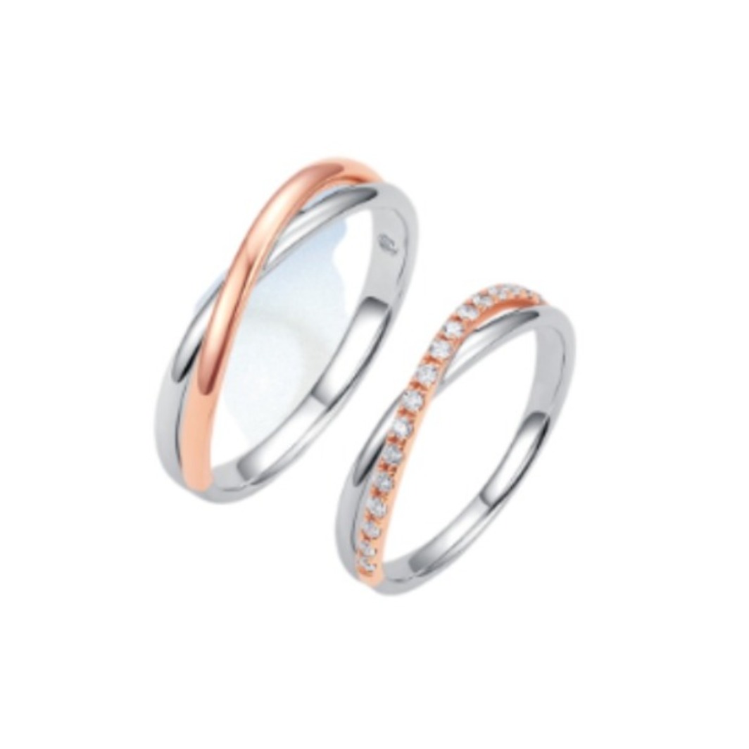 周大生 18k金钻石永恒对戒 A0CC0031