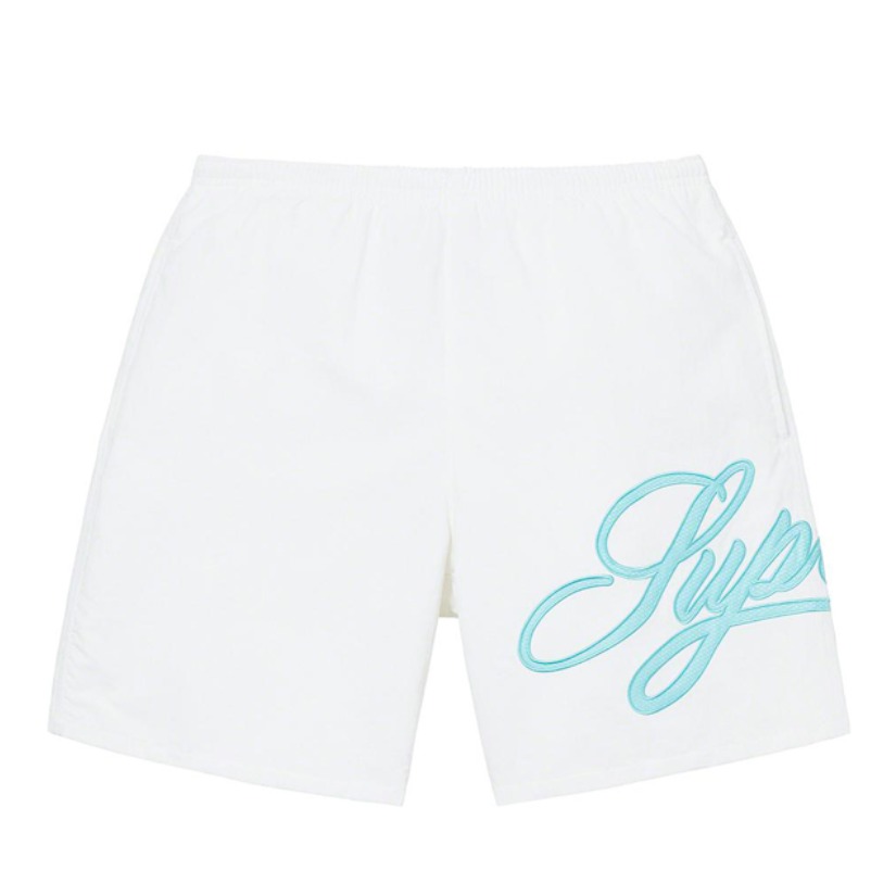 Supreme Week 15 Mesh Script Water Short 字母印花休闲短裤 男女同款