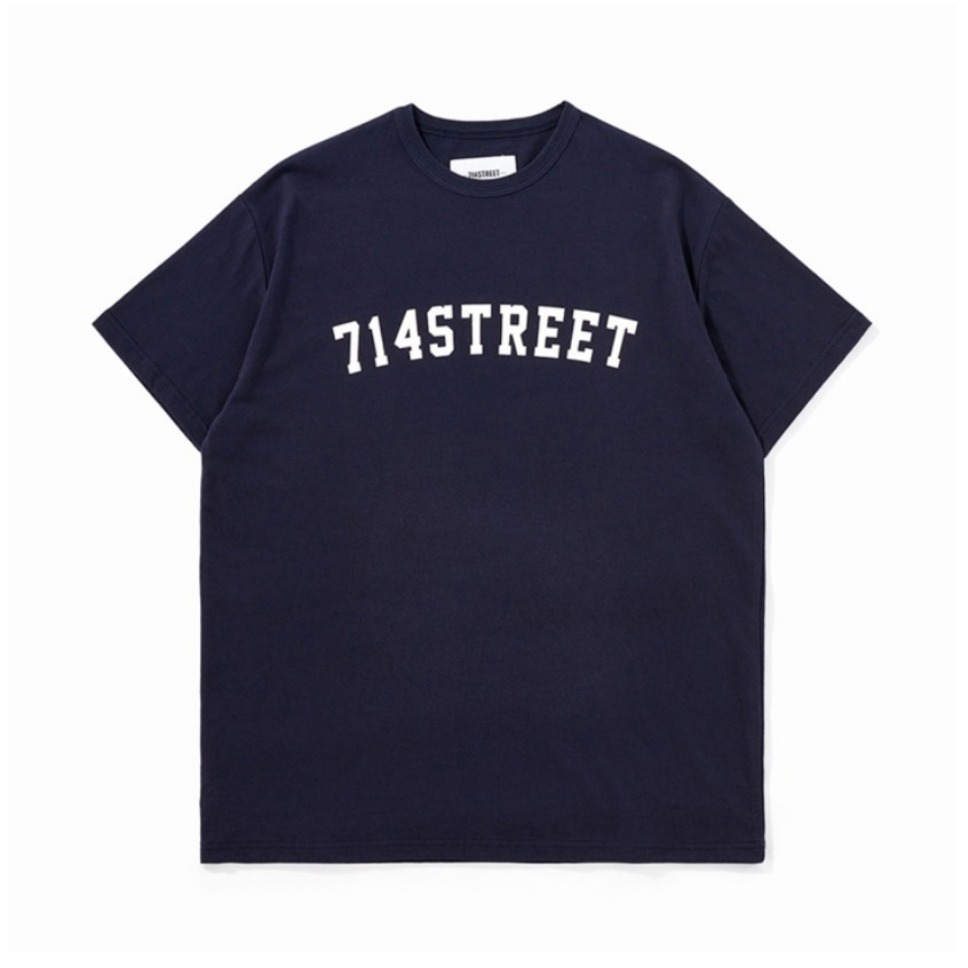 714street 街头原创基础LOGO印花纯棉短袖T恤 男女同款 011101
