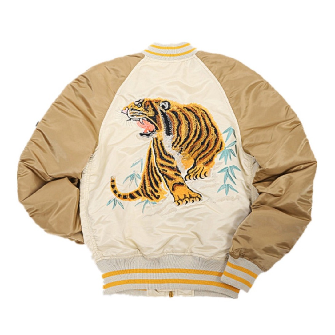 Alpha Industries/阿尔法工业 横须贺神道老虎刺绣棒球夹克 男女同款
