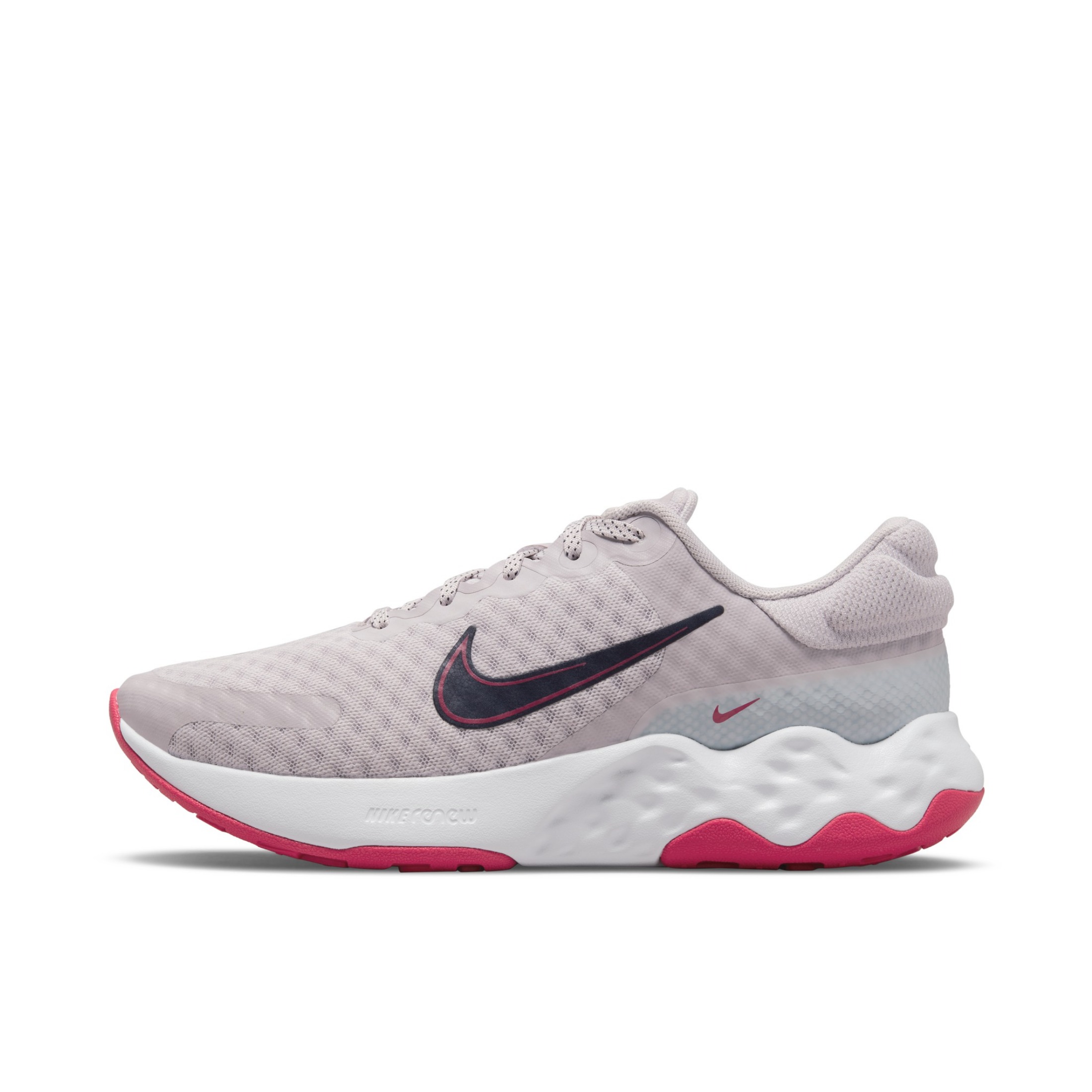 推荐商品：Nike Renew Ride 3 跑鞋 透气轻便耐磨防滑舒适百搭休闲潮流缓震织物网布运动 女款/豆沙色