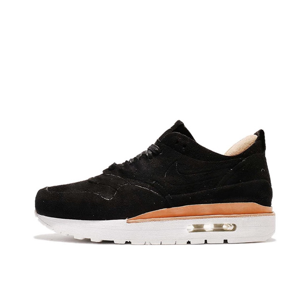 推荐商品：Nike Air Max 1 跑鞋 气垫缓震透气轻便复古运动舒适百搭潮流耐磨低帮训练防滑冬季支撑马拉松防水抓地圆头耐穿 Nike Lab Royal Black 黑金麂皮