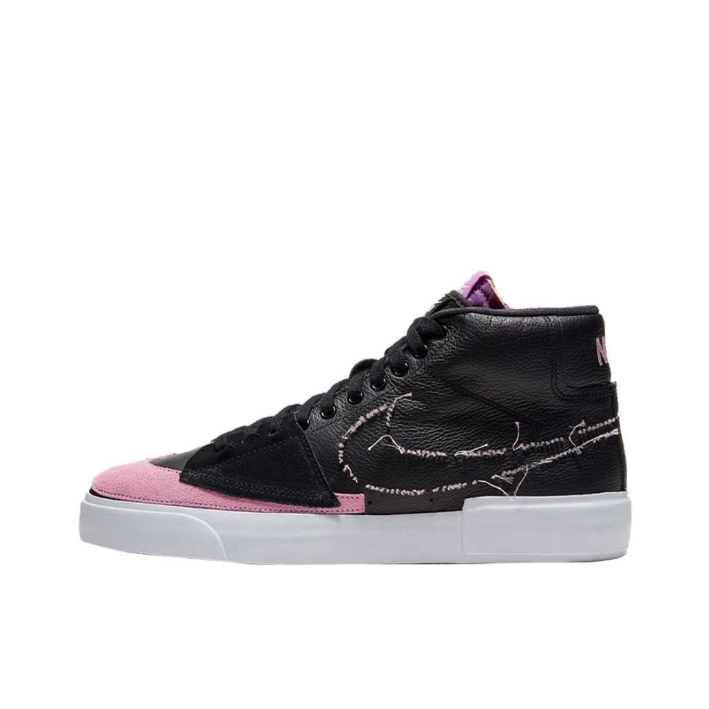 推荐商品：Nike SB Blazer Zoom 滑板鞋 板鞋 拼接时尚复古防滑耐磨透气运动休闲舒适百搭 黑色/粉红