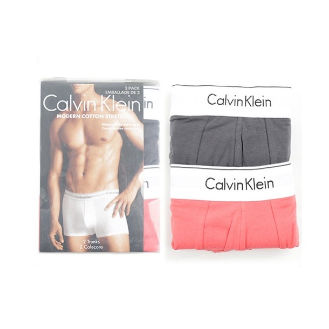 【田柾国同款】Calvin Klein/卡文克莱 无钢圈字母印花摩登引力带贴身低腰提花棉质防夹臀男士平角内裤 NB1086