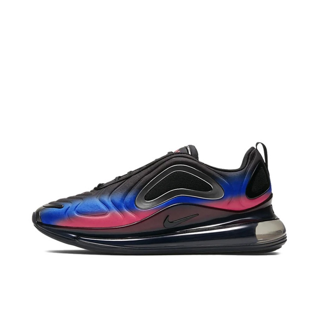 推荐商品：Nike Air Max 720 全掌气垫 缓震回弹 耐磨 舒适透气 轻便 复古 跑鞋 Black/Blue/Red 黑蓝红