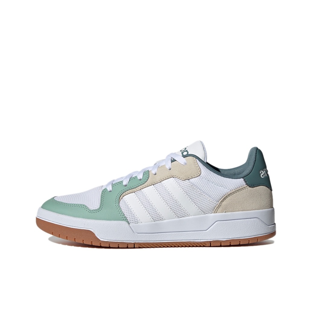 推荐商品：adidas neo Entrap 板鞋 防滑耐磨舒适透气复古防水美式校园风少年感圆头平跟 白/深米色/浅绿/墨绿