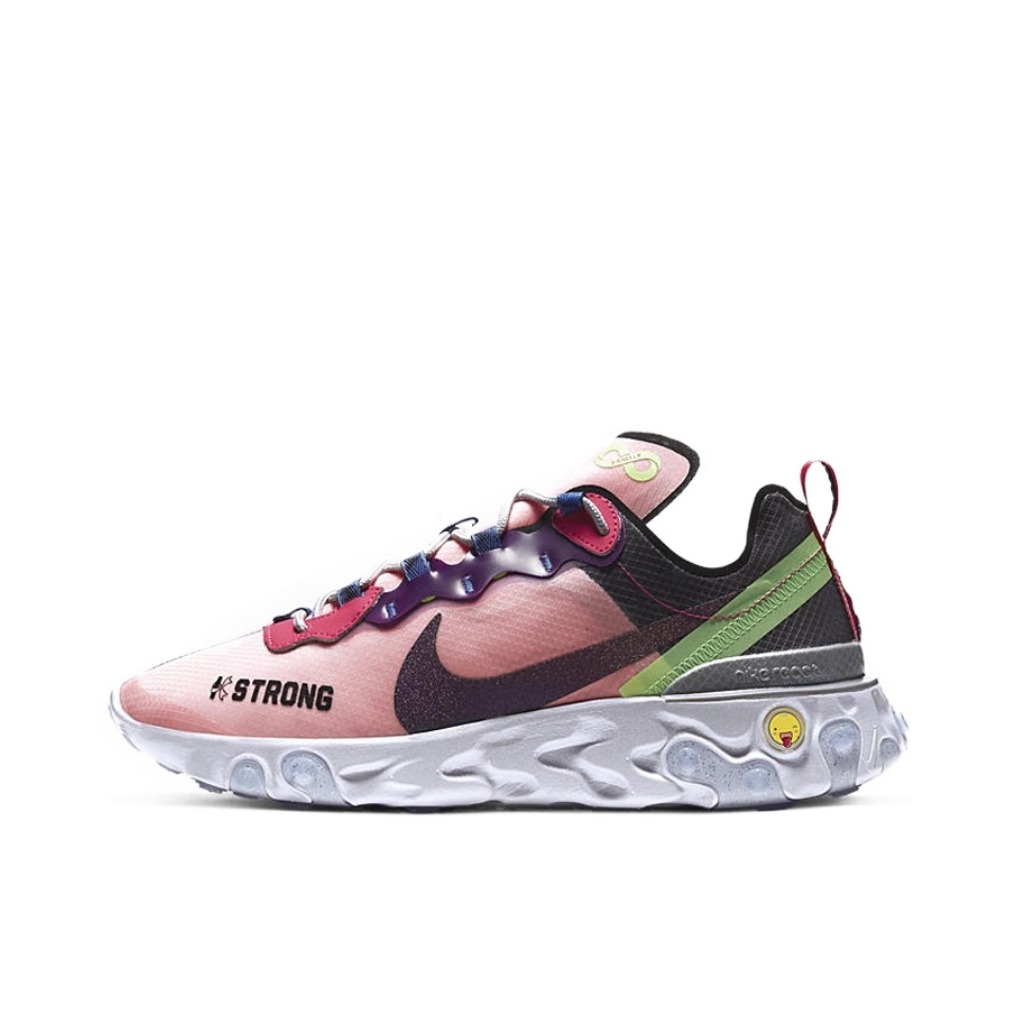 推荐商品：Nike React Element 55 跑鞋 轻便透气缓震耐磨舒适泡棉运动织物支撑防滑解构 Doernbecher  慈善限定/2019