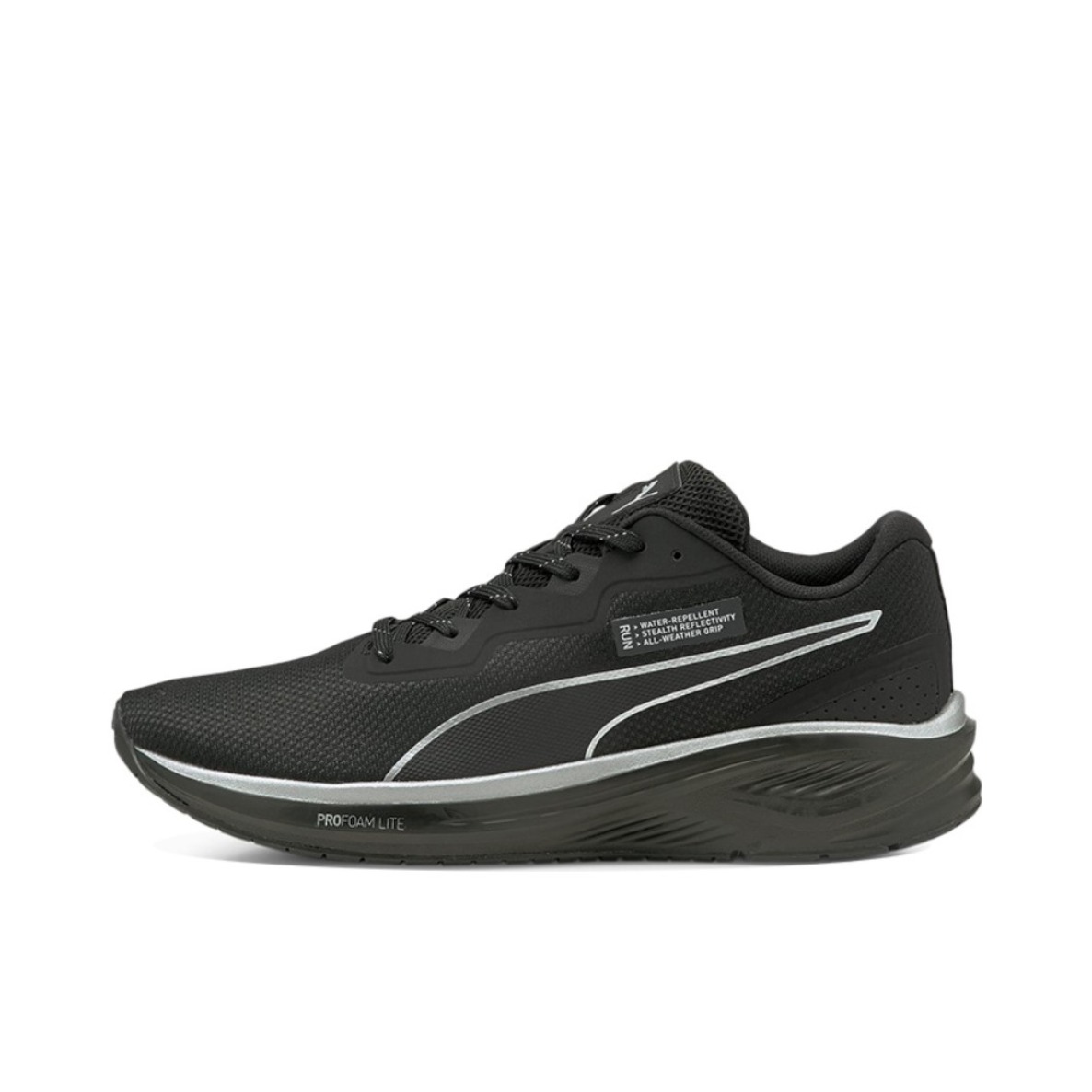 推荐商品：Puma/彪马 aviator 缓震回弹 防滑耐磨 轻便透气 舒适运动 简约 织物 跑鞋 黑色/银色