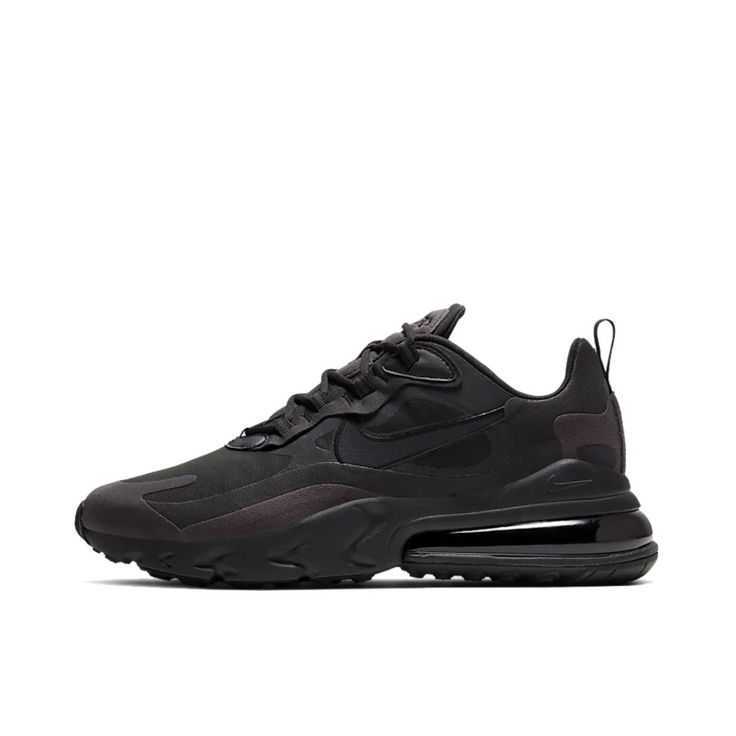 推荐商品：Nike Air Max 270 React 跑鞋 气垫缓震耐磨舒适透气复古拼接圆头回弹 Triple Black 武士黑