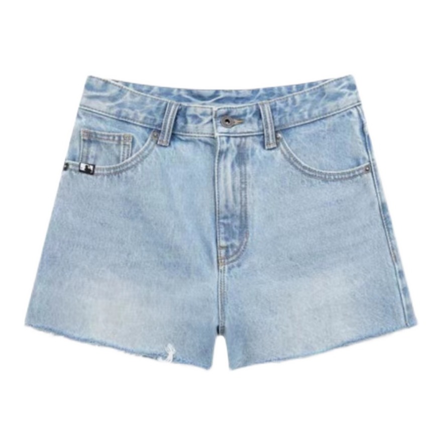 MLB 磨毛边NY丹宁标热裤牛仔裤 31DPW5131