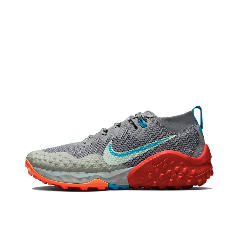 推荐商品：Nike Wildhorse 7 跑鞋 透气户外越野减震回弹防滑耐磨时尚复古织物合成革 灰色/橙色