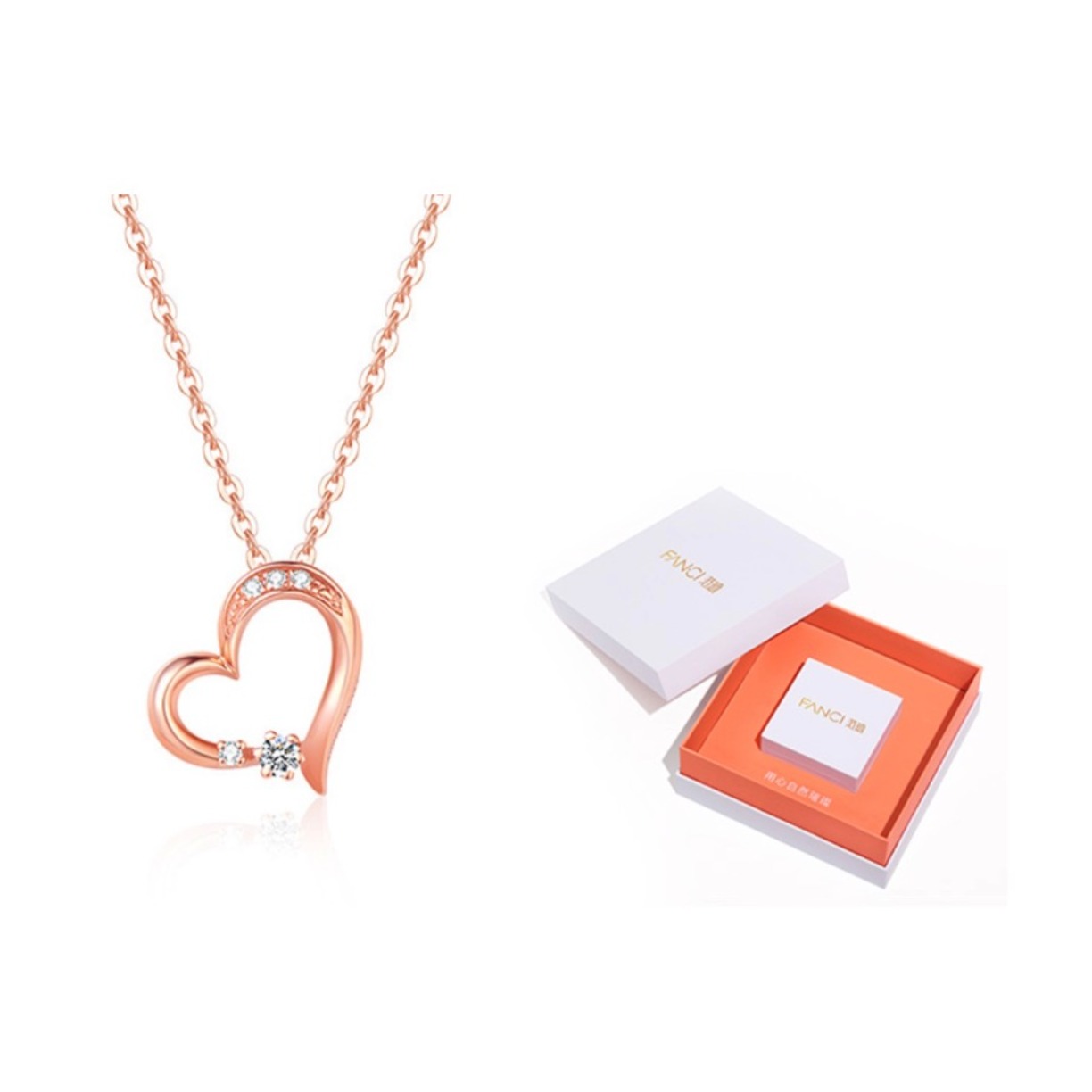 Fanci/范琦 简约爱心吊坠项链 4110