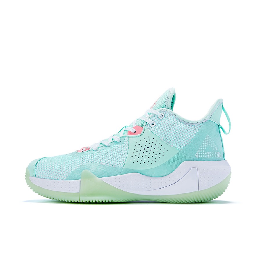 推荐商品：匹克 骑兵3代 缓震耐磨 实战防滑 包裹性 篮球鞋 E222031A 白色/绿色