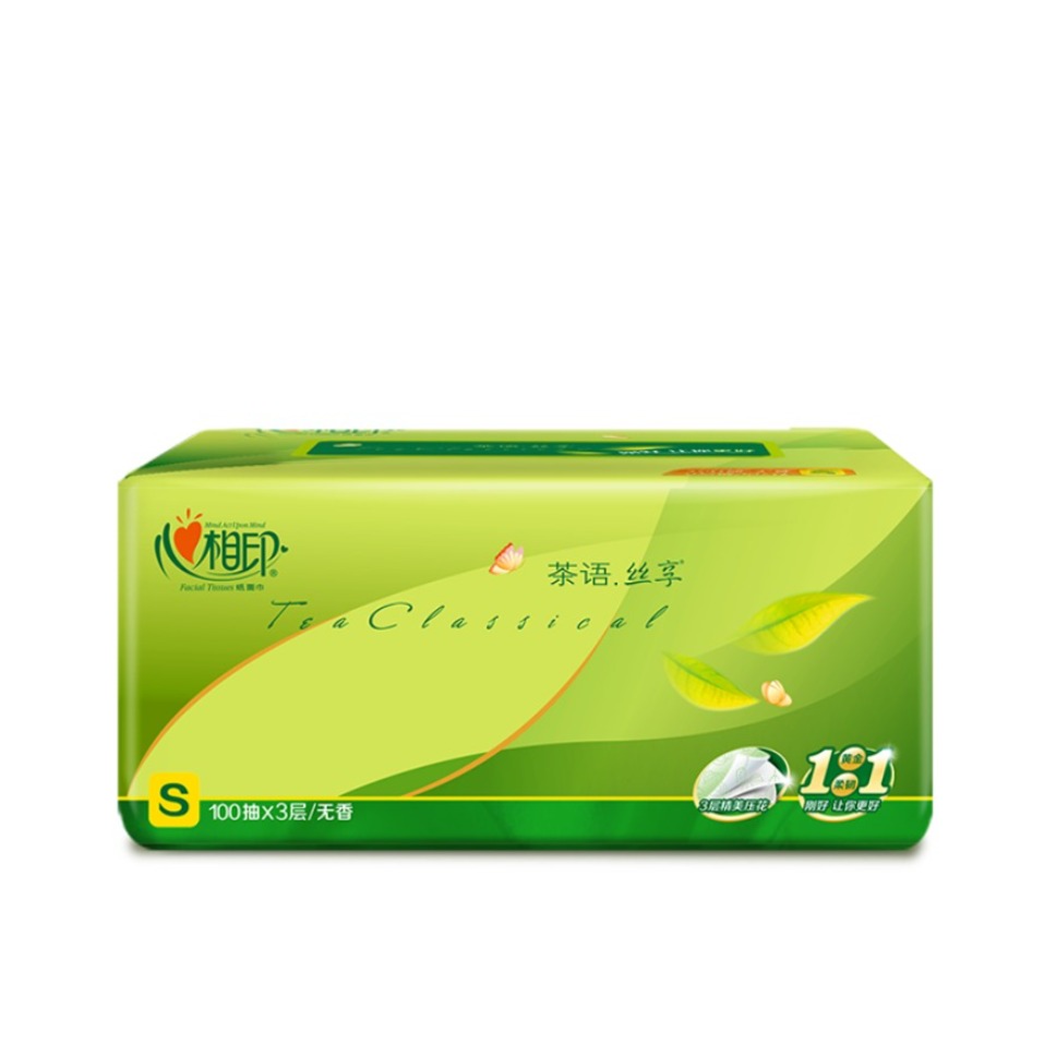 推荐商品：心相印 茶语丝享系列 3层 抽纸 S码 132mm*190mm 面巾纸实惠装卫生学生宿舍好物大包家用无印花加厚 抽取式不易破