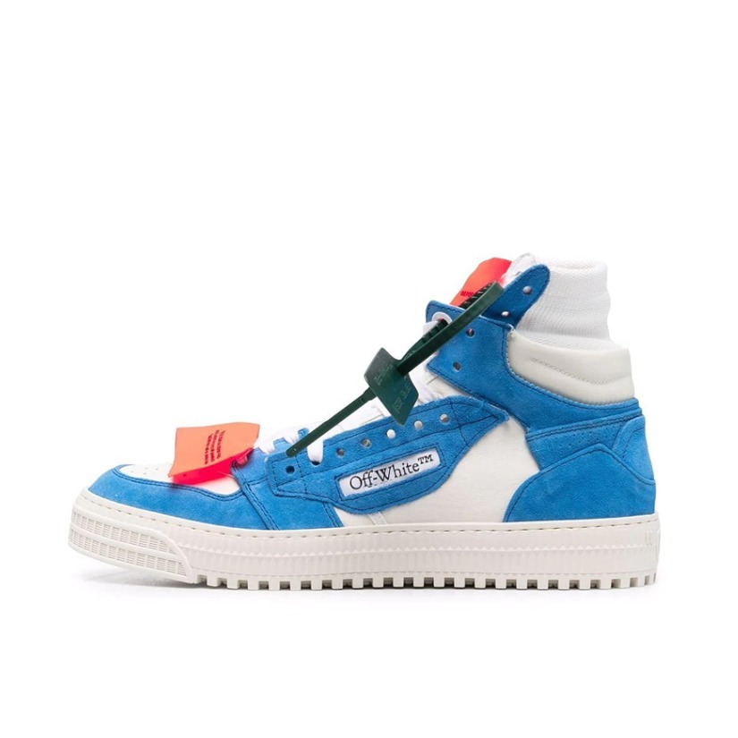 推荐商品：OFF-WHITE Off-Court 3.0 时尚潮流 皮革圆头 平底 防滑耐磨 轻便透气 拼接 牛皮 运动休闲鞋 蓝色/白色