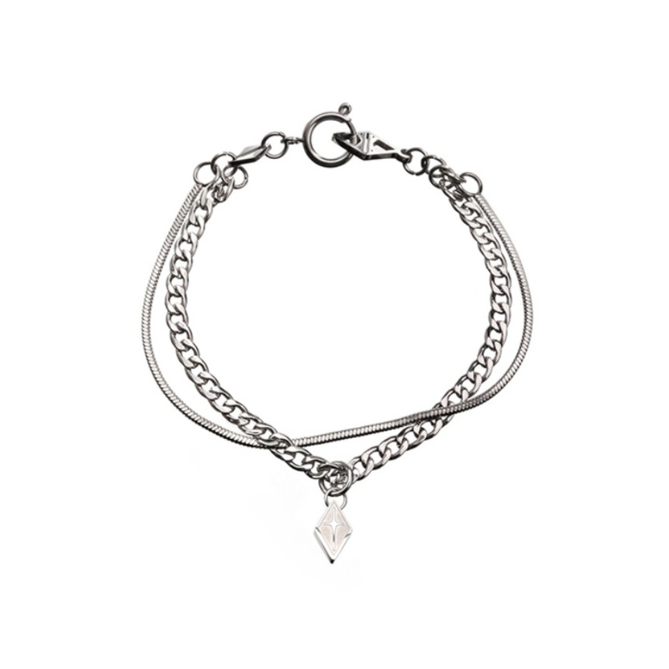 推荐商品：KLIN KLIN 双层菱形坠饰情侣手链 KB005