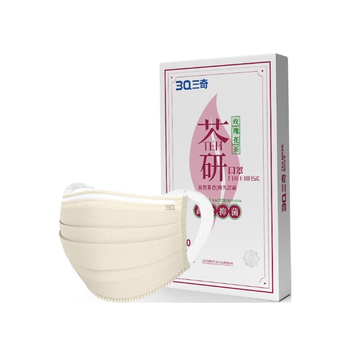 推荐商品：3Q/三奇　茶研系列一次性四层口罩