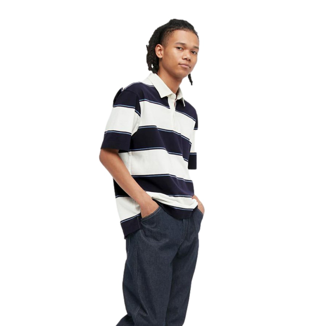 UNIQLO 条纹短袖POLO衫