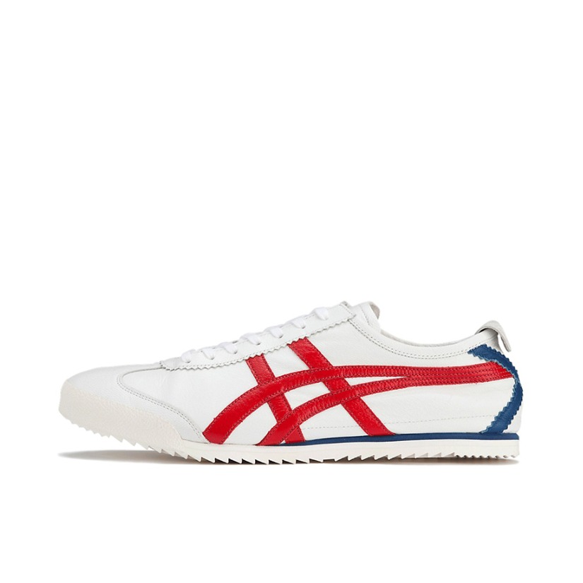 推荐商品：Onitsuka Tiger Mexico 66 Deluxe 轻便透气 舒适减震 防滑耐磨 合成革 复古简约 运动鞋 白色/红色/蓝色