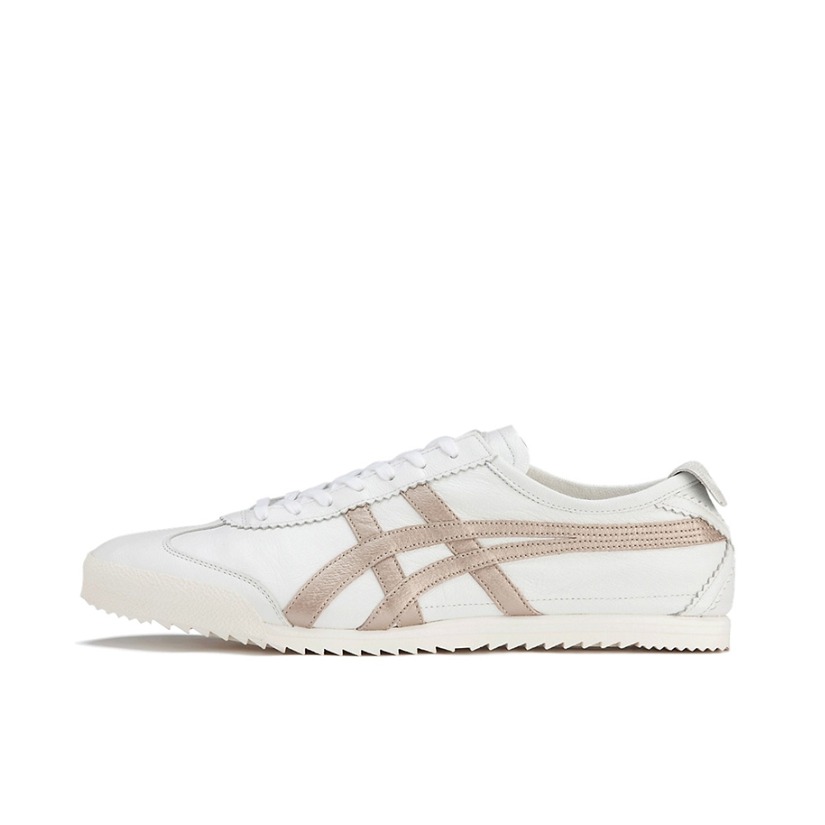 推荐商品：Onitsuka Tiger Mexico 66 Deluxe 轻便透气 舒适减震 防滑耐磨 合成革 复古简约 运动鞋 白色/玫瑰金 
