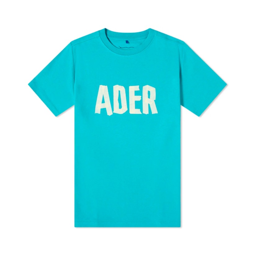 ADER ERROR logo印花混色纯棉平纹布短袖T恤 男女同款