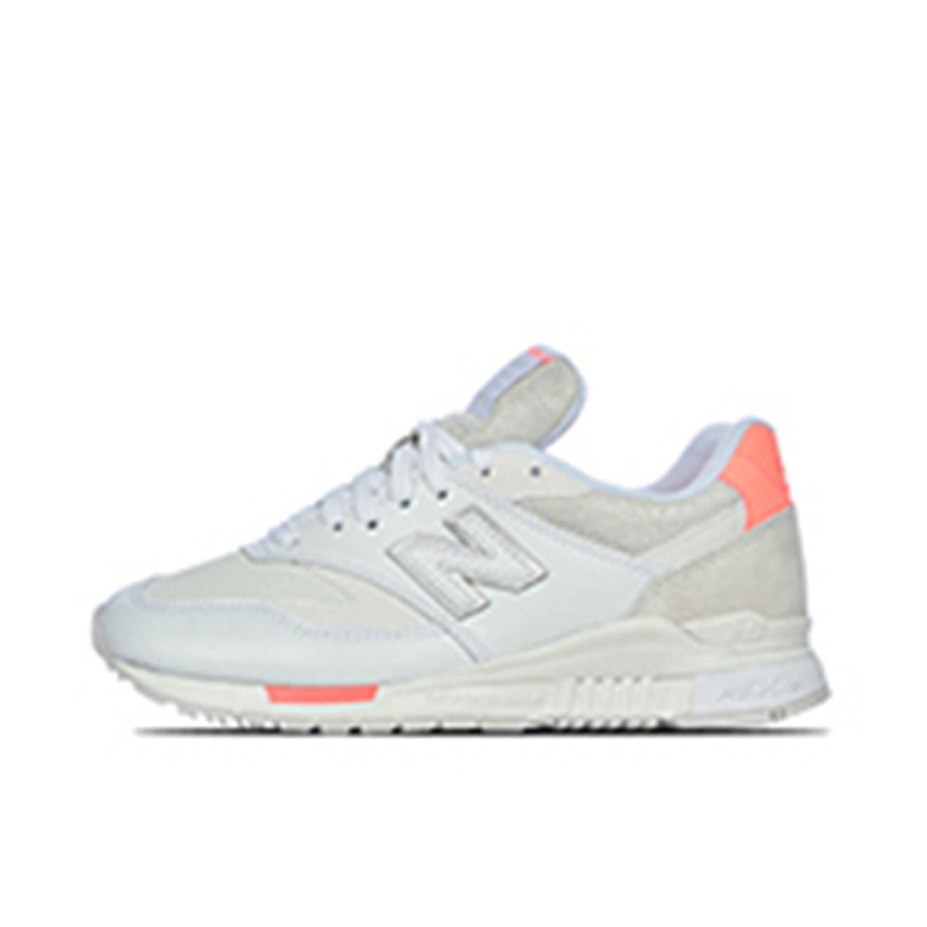 推荐商品：New Balance 840 跑鞋 减震回弹防滑耐磨透气织物合成革复古 女款/白色/浅橙
