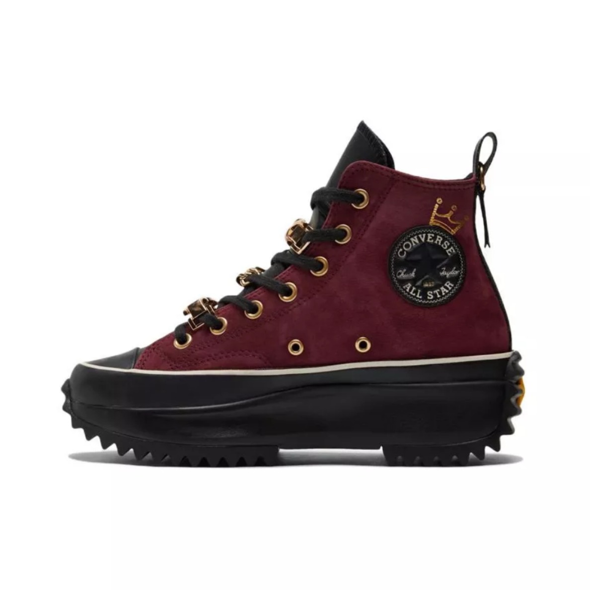 推荐商品：Converse/匡威 Run Star Hike 厚底 防滑 松糕鞋 增高鞋 运动休闲鞋 高帮/酒红色