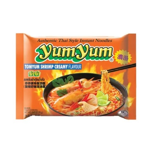 推荐商品：yumyum/养养 70g 冬阴功方便面 袋装 香辣酸辣虾味