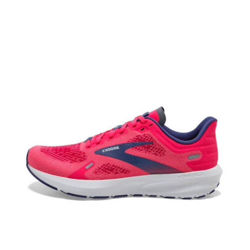 推荐商品：Brooks/布鲁克斯 Launch 启速 9 超轻缓震 防滑耐磨 舒适透气 轻盈 时尚百搭 马拉松 休闲运动 跑鞋 女款/粉色/紫红色