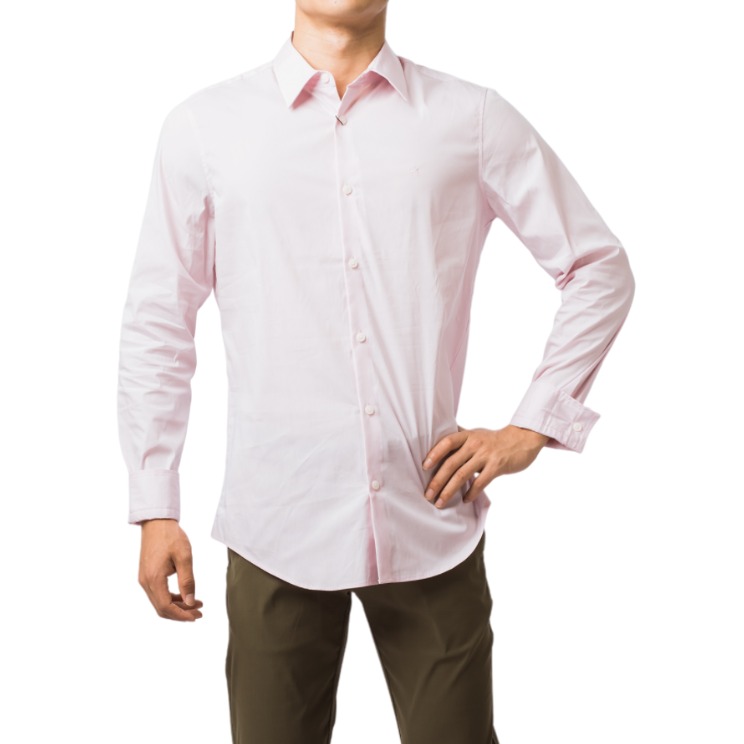 Calvin Klein 商务经典款纯色正装长袖衬衫 男女同款 22705010