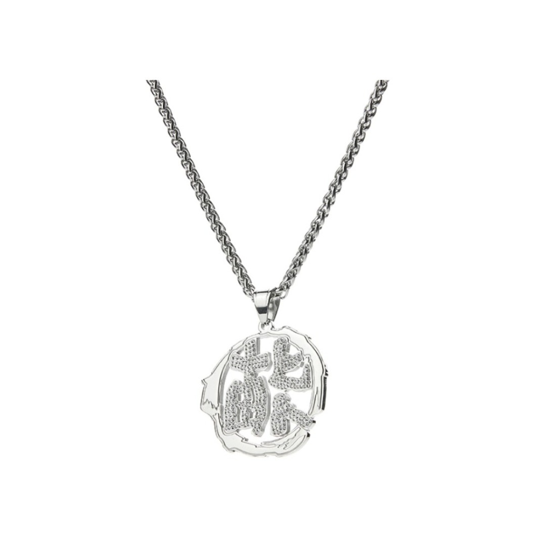 Guuka/古由卡 古风系列 logo镶钻吊坠项链 R1177
