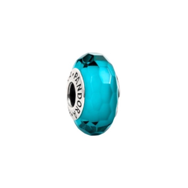 推荐商品：PANDORA/潘多拉 闪烁切割面冰裂925银琉璃串饰 791606