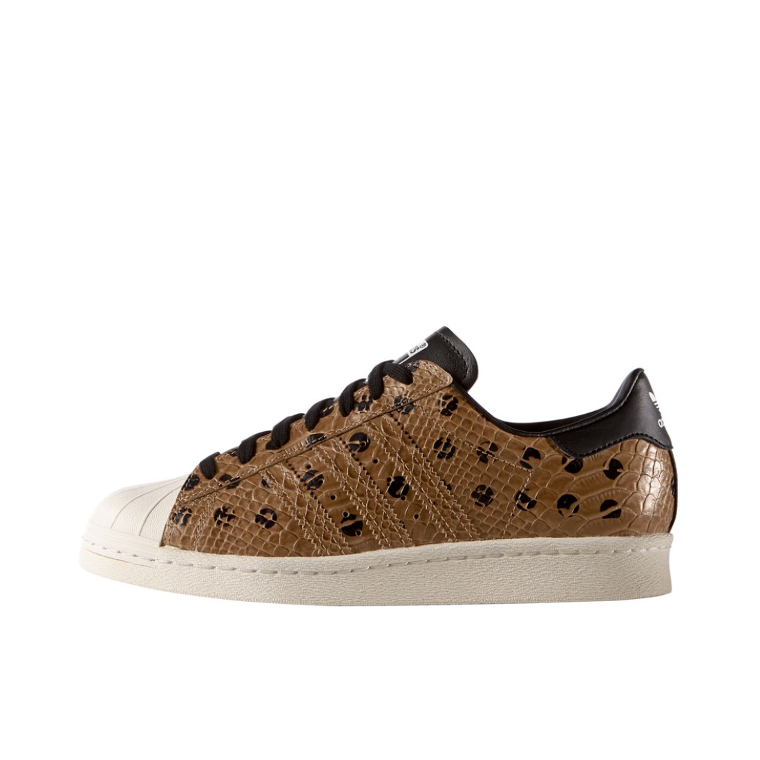 推荐商品：adidas Superstar 80s 板鞋 贝壳头复古防滑耐磨防水减震运动 棕色/鳄鱼纹
