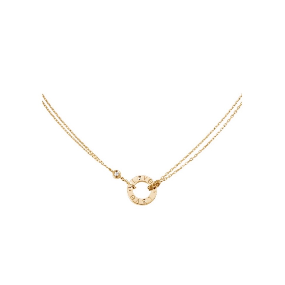 推荐商品：Cartier/卡地亚 LOVE系列单环镶嵌镶钻项链 B7224509