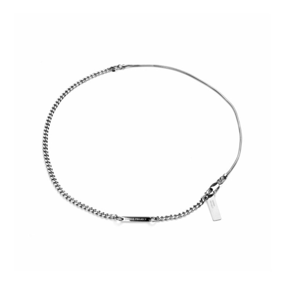 oammi 两段拼接钛钢个性百搭项链 N023