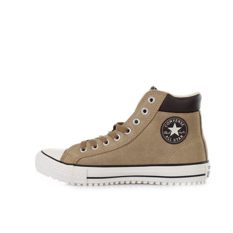 推荐商品：Converse/匡威 Chuck Taylor All Star Pc Boot 经典高帮 牛皮革 帆布鞋 卡其色