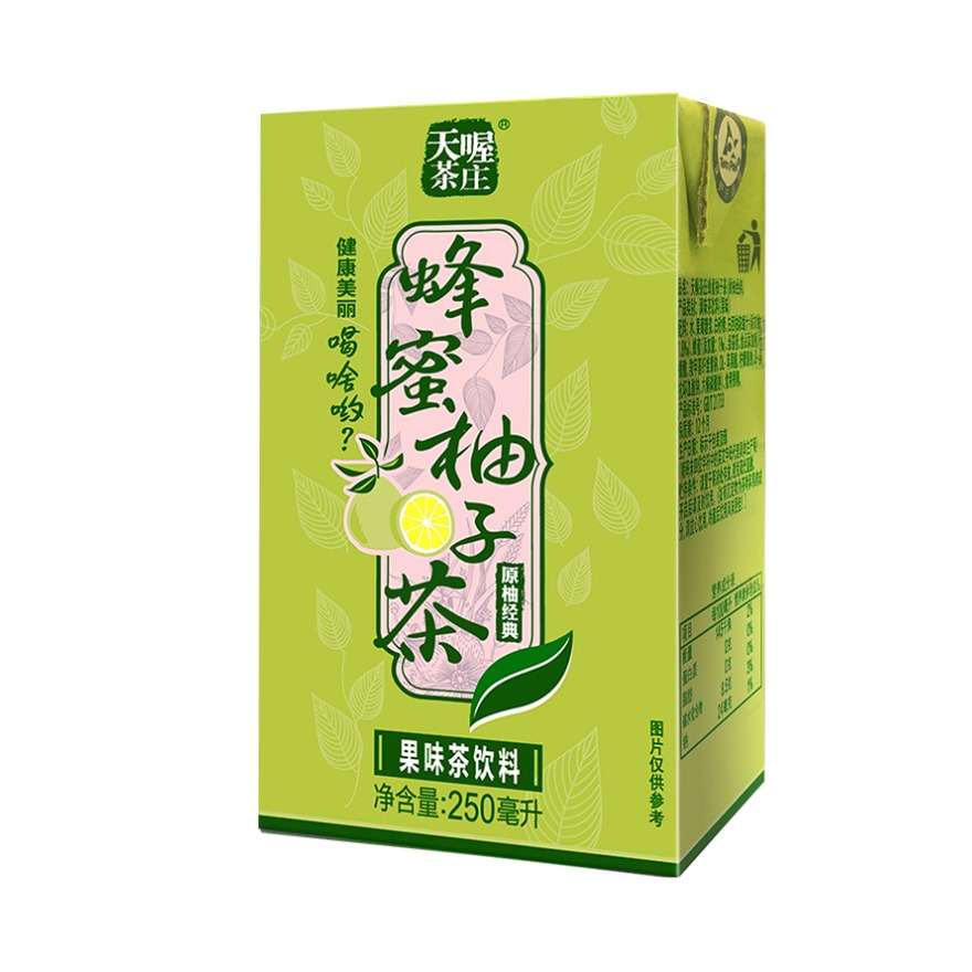 推荐商品：Tenwow/天喔 茶庄系列 蜂蜜柚子茶 果味茶饮料 250ml 盒装 解腻清爽清凉