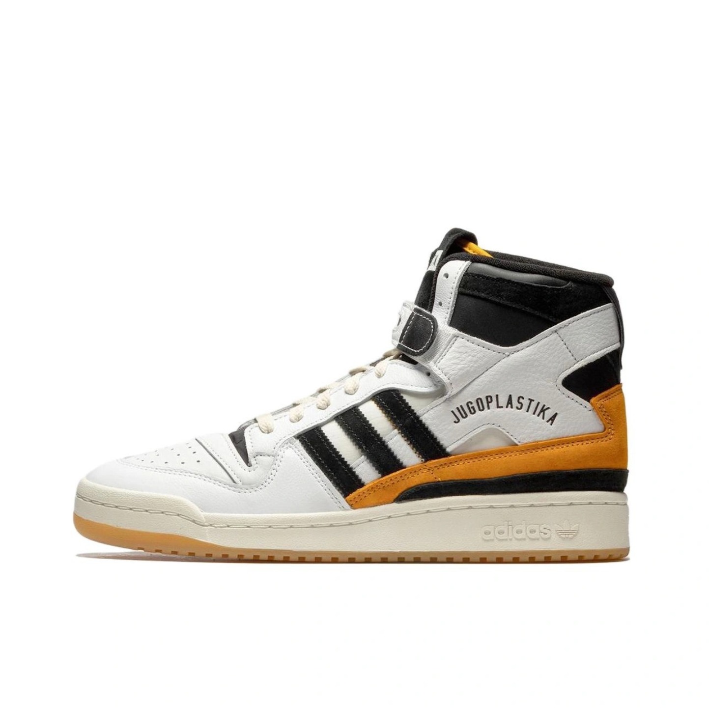 推荐商品：adidas Originals Forum 板鞋 轻便复古防滑时尚魔术贴篮球风薄底包裹性 Bstn联名/高帮/白色/黑色/黄色