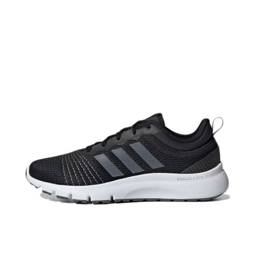 推荐商品：adidas fluidup 舒适透气 防滑耐磨 轻便减震 运动休闲鞋 黑色/灰色