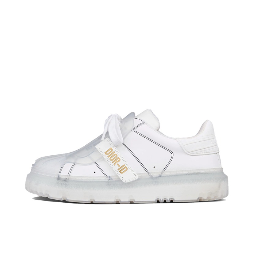 推荐商品：Dior Id 时尚百搭 舒适耐磨 牛皮 圆头 运动休闲鞋 KCK278CRR_S10W 白色/金色
