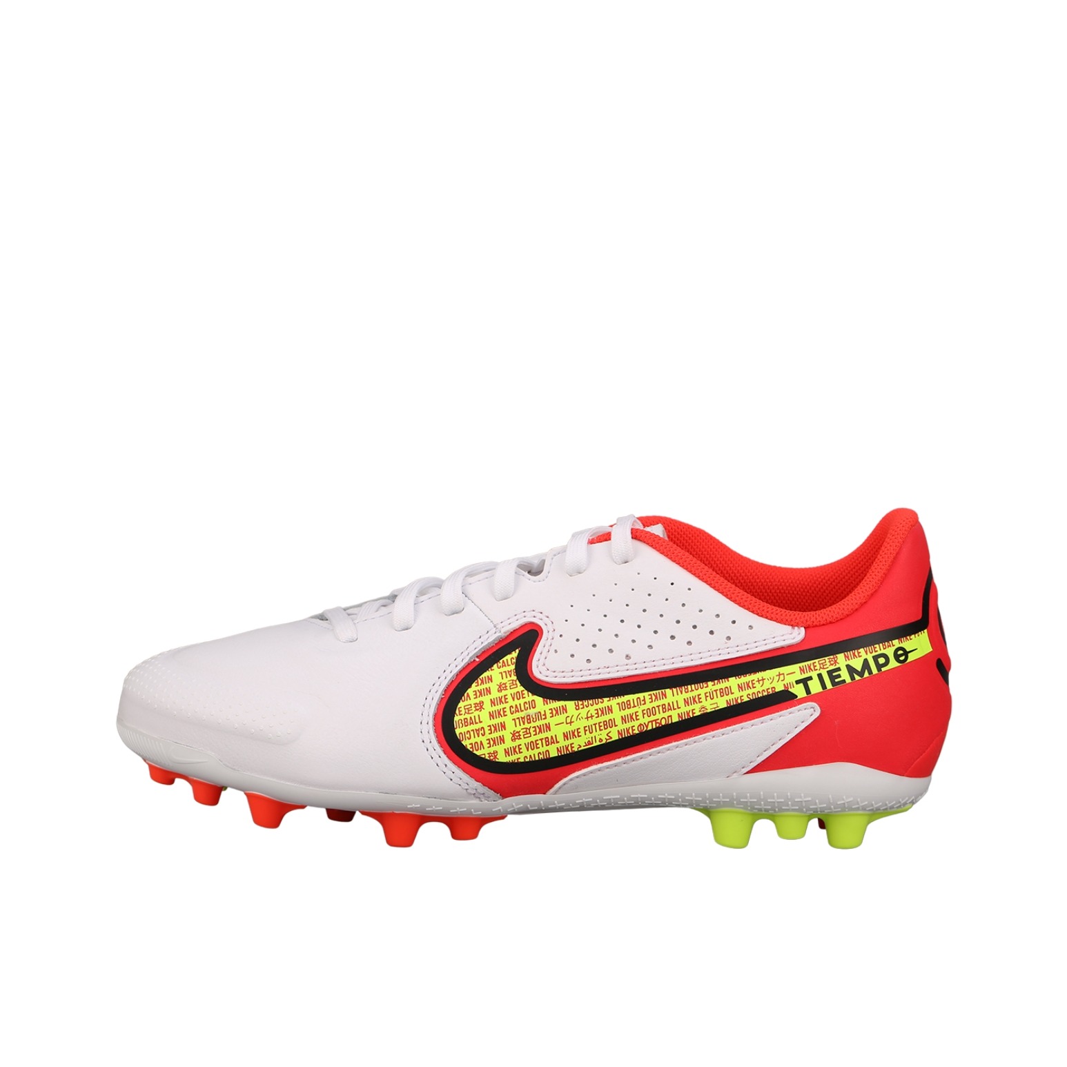 推荐商品：Nike Tiempo Legend 9 Academy AG 入门 胶质短钉 人造草地 抗冲击防滑耐磨圆头 足球鞋 GS/白色/黄色