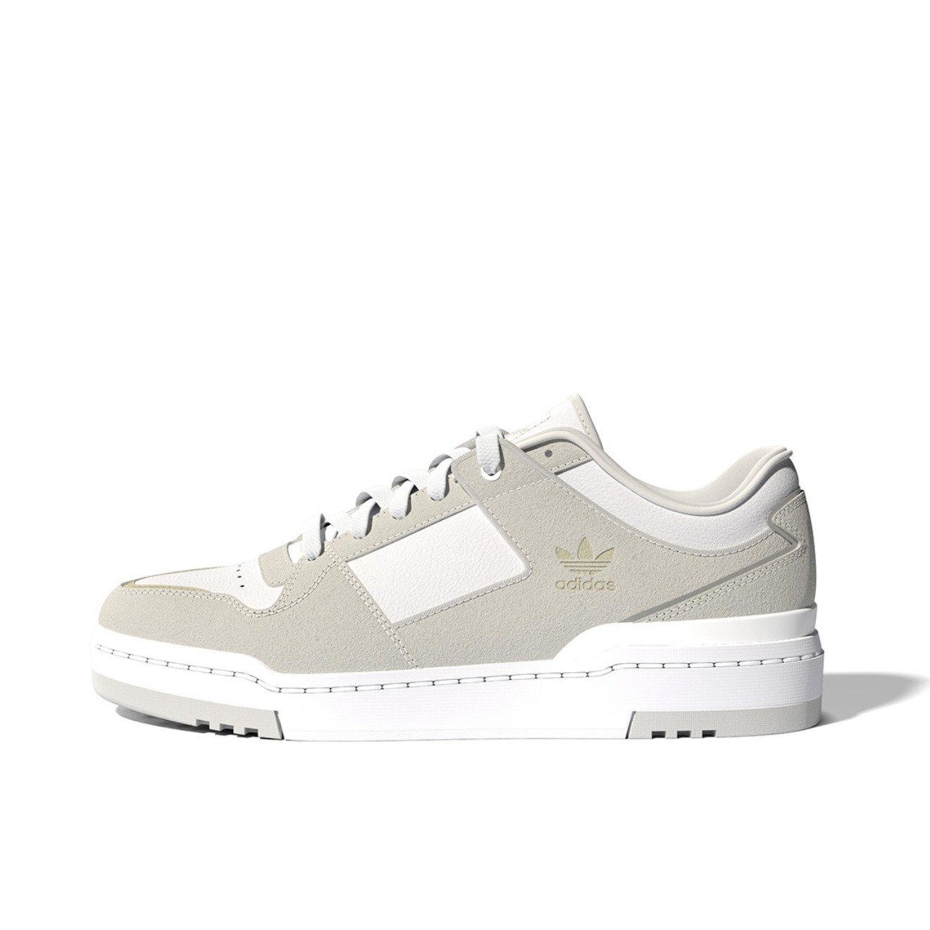 推荐商品：adidas Originals Forum Luxe 板鞋 防滑耐磨轻便透气舒适复古百搭 米色/白色